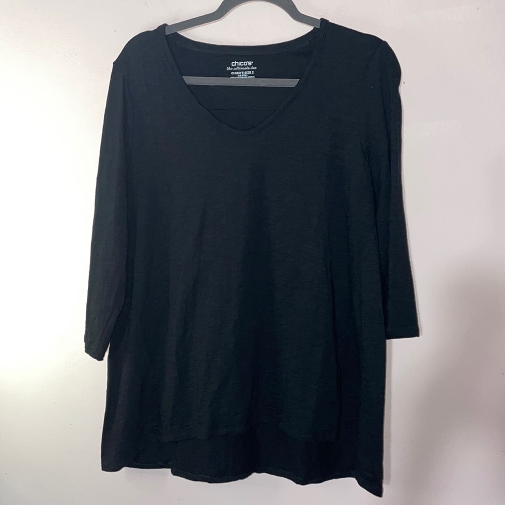 Chicos the ultimate tee size 2 =large  black color